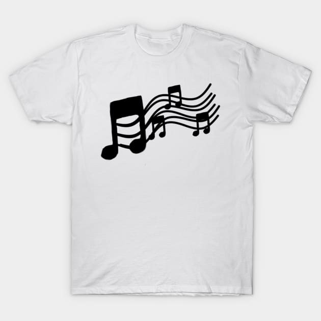 Musical notes T-Shirt by Sunshoppe